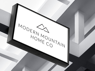 Modern Mountain Home Logo Design branding design illustration logo minimal minimalist logo mountain vector