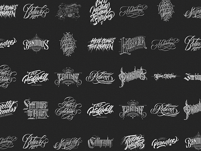 Logotypes & Lettering Collection Vol. 1 branding design handmade illustration lettering logo logotype type typography vector vintage