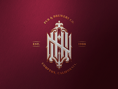NWA branding design handmade lettering logo logotype monogram vector vintage