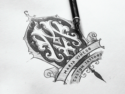 Maria Viñedo - Sketch donzorrito lettering logotype typography vintage