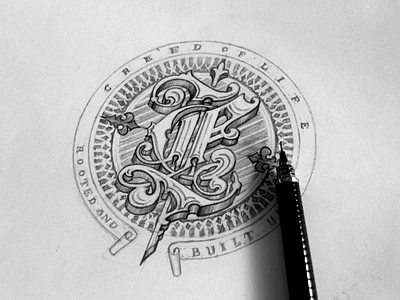 Creed Of Life - Sketch art craftsmanship design handmade illustration lettering logo logotype monogram typography vintage