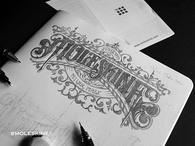 Moleskine - Sketch art artwork craftsmanship donzorrito drawing lettering logotype type typography victoriantype