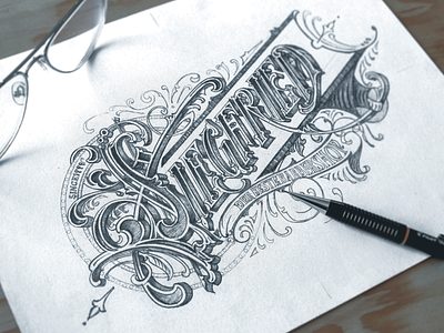 Siegfried Barbershop - Sketch craftsmanship donzorrito font handlettering lettering logo logotype sketch typography vintage logo
