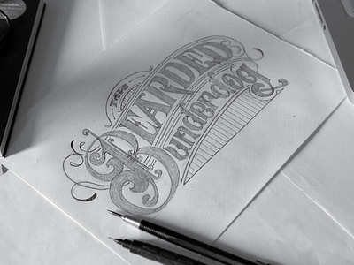 The Bearded Underdog branding craftsmanship handmade illustration lettering logo logotype sketch typography