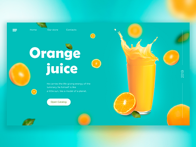 Orange juice design juice landing logo minimal orange uiux web website design