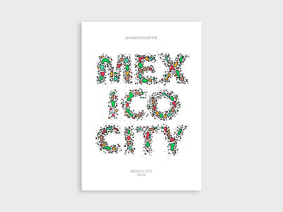 Mexico City Poster digital digital art drawing graphicdesign illustration organic art poster typography typography art vector