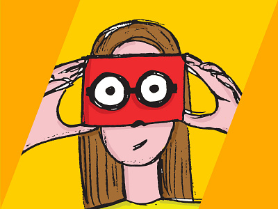Cardboard VR cardboard goggles illustration virtual reality vr