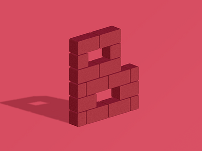 36 Days of Type - B 36 days of type 36 days of type b 3d b brick wall