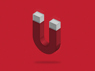 36 Days of Type - U 36 days of type 36 days of type u charge illustration lettering magnet typography u