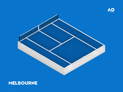Australian Open Court australia australian open court grandslam illustration isometric melbourne sports tennis