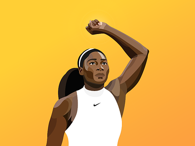 Serena illustration illustrator nike player serena williams sports tennis vector wimbledon