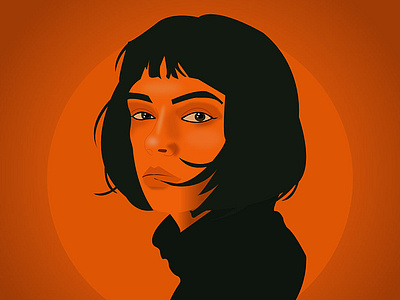 o r a n g e animation app art design girl girl character girl illustration icon illustration minimal orange ux vector