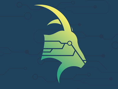 Goat Circuits Logo Icon affinitydesigner branding design illustration logo vector