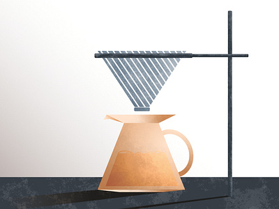 Pourover Station affinitydesigner coffee complimentary design illustration practice