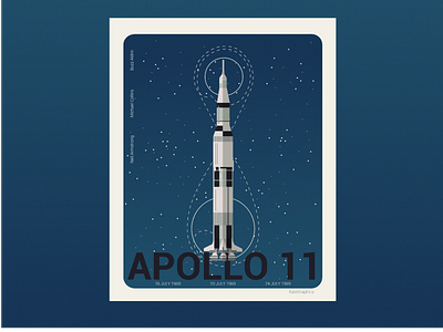 Apollo11 poster apollo illustration space