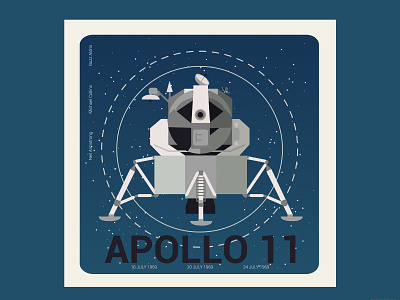 Apollo11 Moon Module apollo11 design illustration illustrator minimalist poster