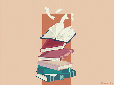 The imaginary world of books books design graphic illustration illustrator minimalist vector visual