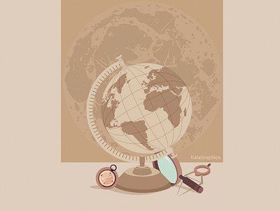 Globe design flat illustration flatdesign graphic illustration illustrator minimalist vector
