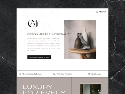 GLE Brand Site branding design flat furniture store website furniture website graphic design illustrator minimal ux web website