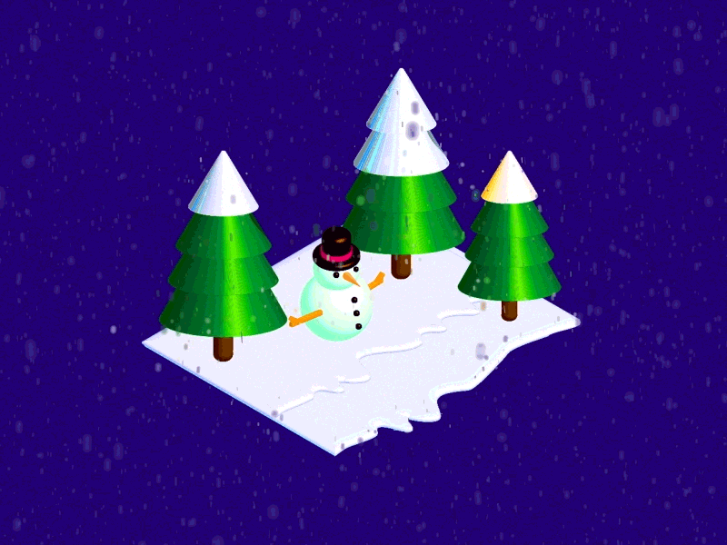 snow man animation loop christmas design gif graphicdesign holidays illustration motion graphics snow snowman winter