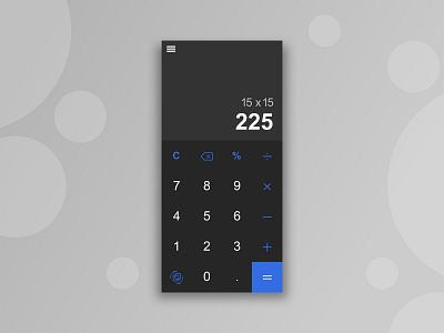 Mobile Calculator 004 blue calculator calculator app clean daily ui dailyui dark dark app dark mode flat design simple ui ui design