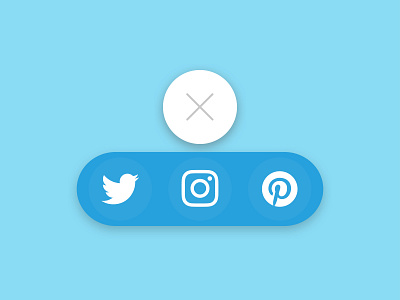 Social Share Icon / Button 010 app blue button clean dailyui flat design icon illustration modern simple social social share ui ui design uiux