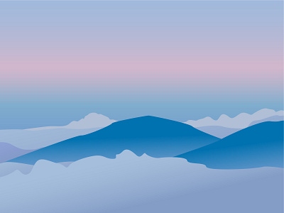 Between the Sky aesthetic clean cloudy design flat design illustration landscape mountain sky wallpaper