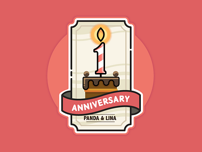 Anniversary For My girlfriend and me candle card