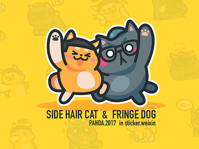 Sidehair Cat & Fringe Dog emotion