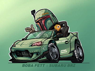 Boba Fett X Subaru BRZ ai boba car fett qstyle starwars