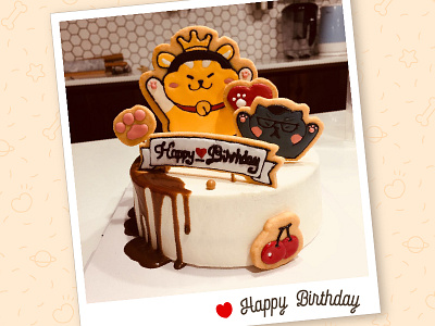 Happy birthday to Lina - Cake cake cat cherry dog happybirthday