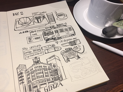 Daily Sketch (Tokyo Day Two) daily ginza shiba sketch tokyo