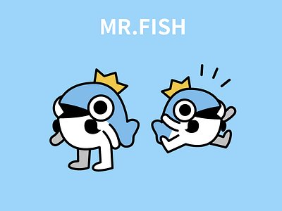 Mr.Fish animal bear cartoon character