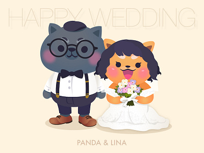 Panda & Lina's Wedding photo vol 02 (finish) ai car dog wedding wedding card