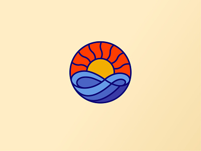 Beach Badge Logo Design