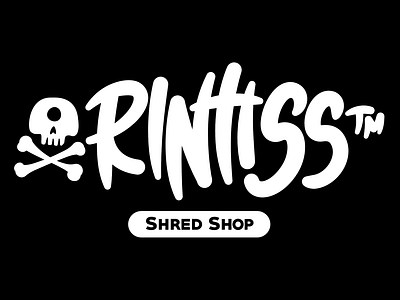 Rlntlss™ Shred Shop Branding branding design identity illustration illustrator logo mascot minimal onewheel skull and crossbones typography vector