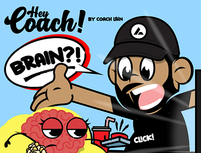 "Hey Coach!" by Coach Lain illustration illustrator mascot vector