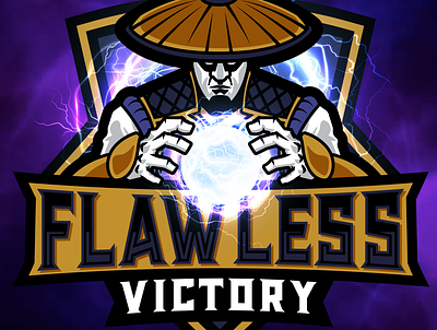 Flawless Victory eSports Logo esports esports logo esports mascot gaming illustration illustrator lightning mascot vector victory