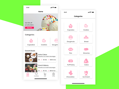 Savoury_Food App adobe xd clean design flat food app foodapp illustration minimalistic ui vector whitespace