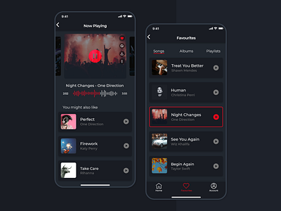 Music App - Dark Mode