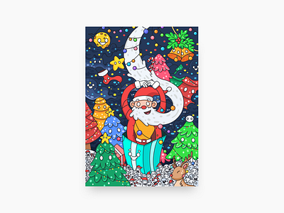 Merry Christmas! cartoon christmas christmas card christmas party doodle festive illustration merry christmas procreate vector