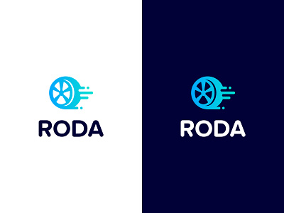 RODA Logo Design flat logo gradient logo logo logo design logo design branding minimal minimalist logo