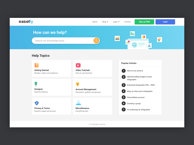 Support Page UI by Moon Hui Lee on Dribbble