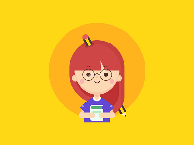 Character Design - Bookworm avatar avatar design character character design flat illustration