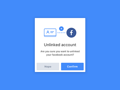 Unlinked Account UI account ui dailyui flat pop up ui ux unlinked account