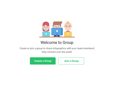 Empty State UI dailyui easelly empty state flat group ui illustration landing page ui ui ux web website