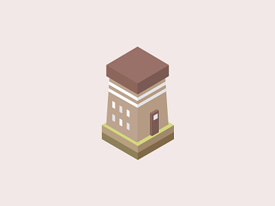 Building Isometric 3d building icon illustration isometric design