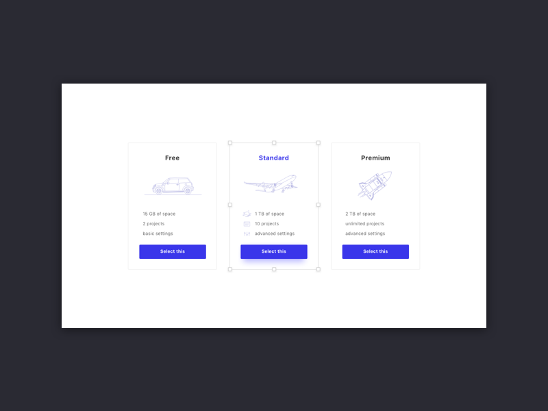 Pricing UI by Moon Hui Lee on Dribbble