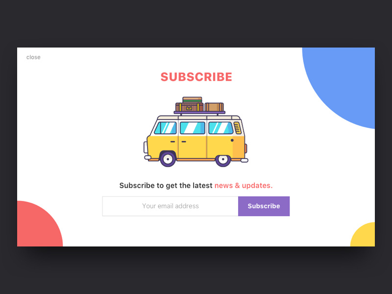 Subscribe UI dailyui ux ui web landing illustration update newsletter subscribe ui