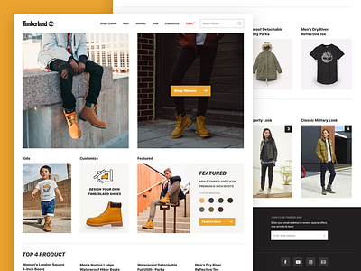 Timberland Website UI Redesign